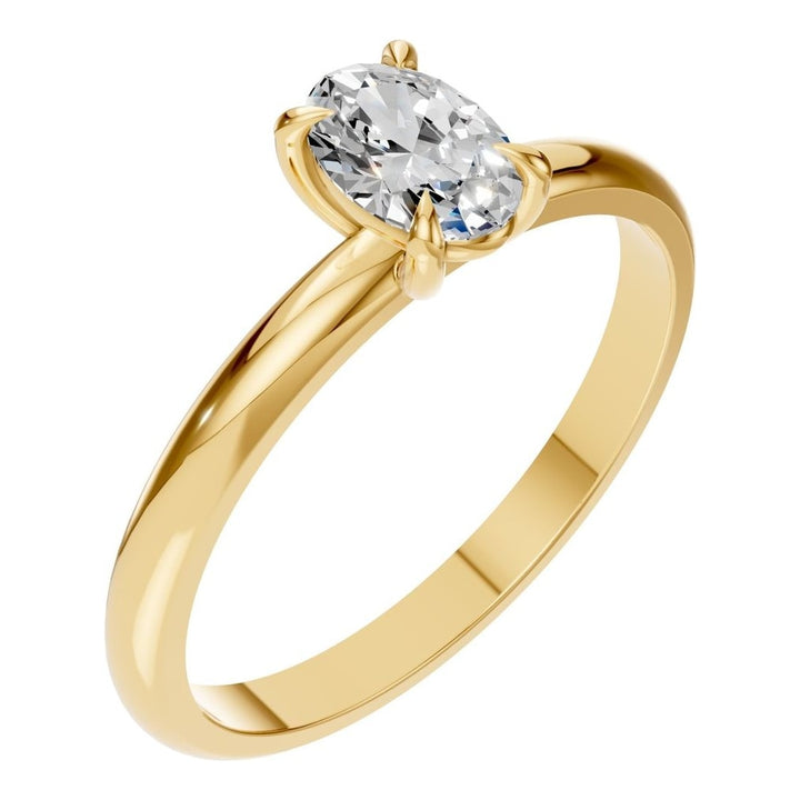 Solitaire Ring Mounting - Oval 6x4mm