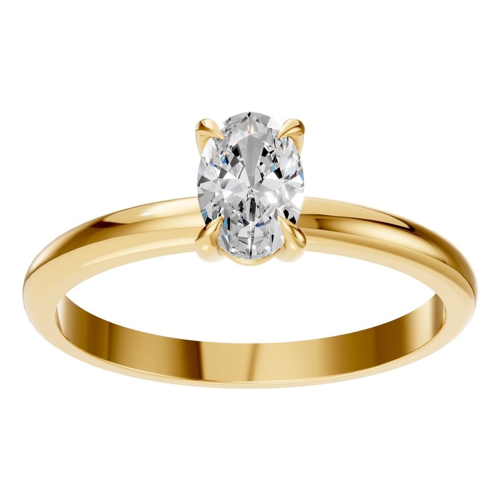 RI-5383 Yellow Gold Ring SET - Front View