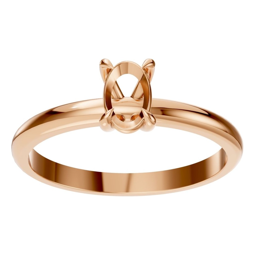 RI-5383 Rose Gold Ring UNSET - Front View