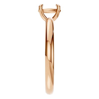RI-5383 Rose Gold Ring UNSET - Side View
