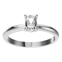 RI-5383 White Gold Ring UNSET - Front View