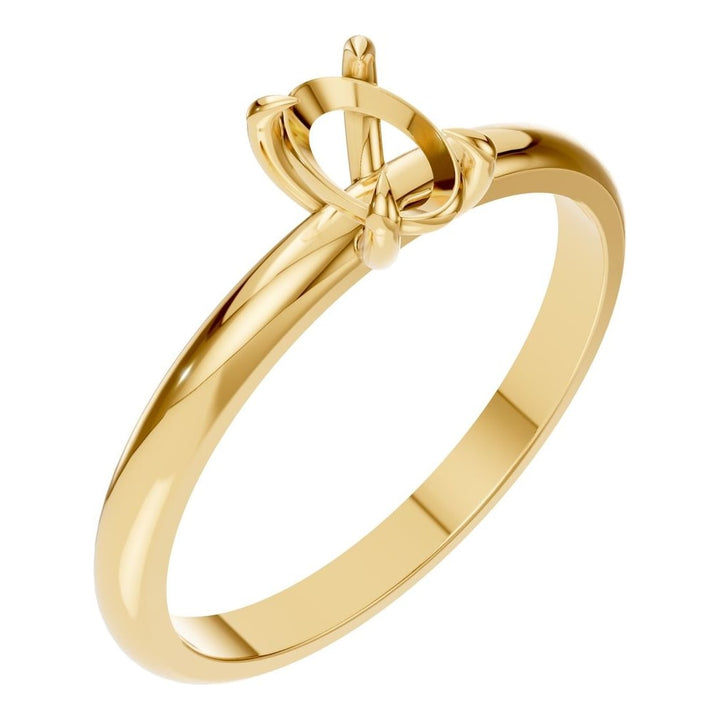 Solitaire Ring Mounting - Oval 6x4mm