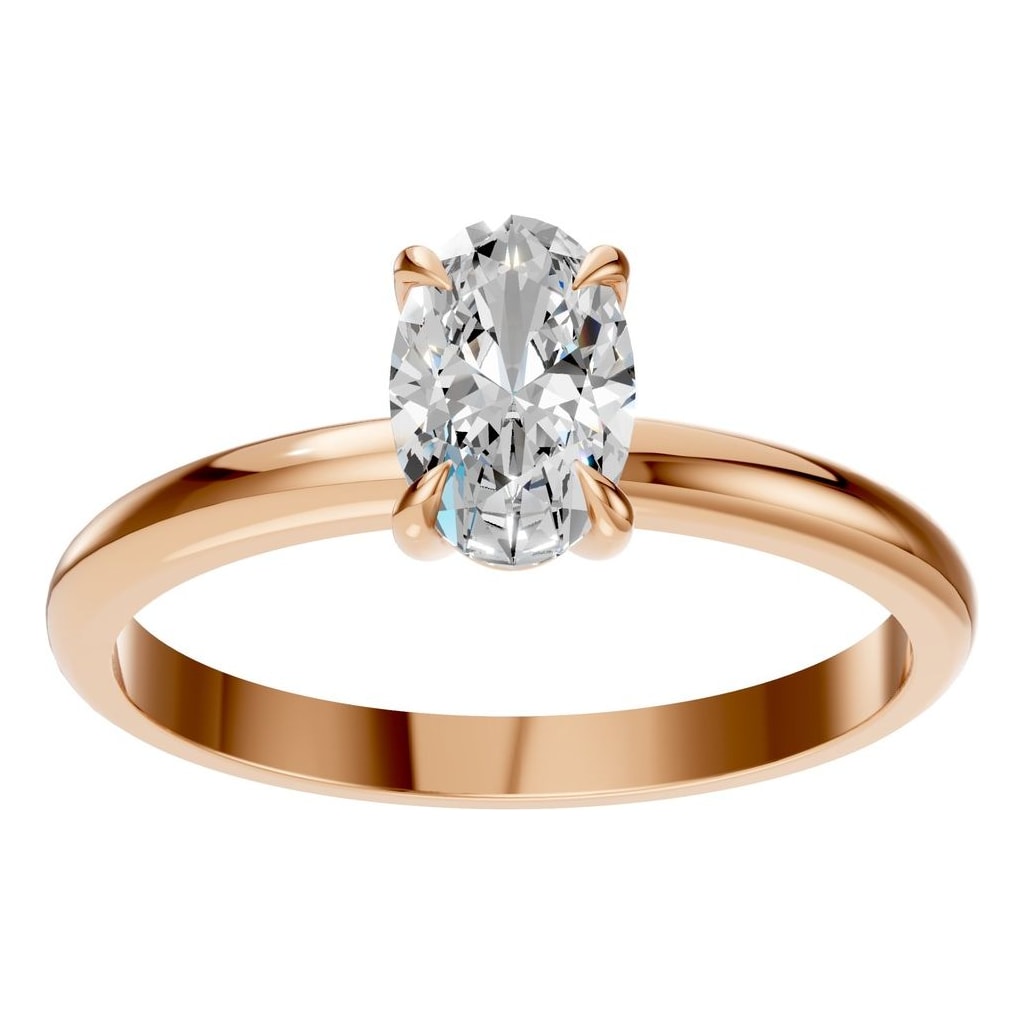 RI-5383 Rose Gold Ring SET - Front View