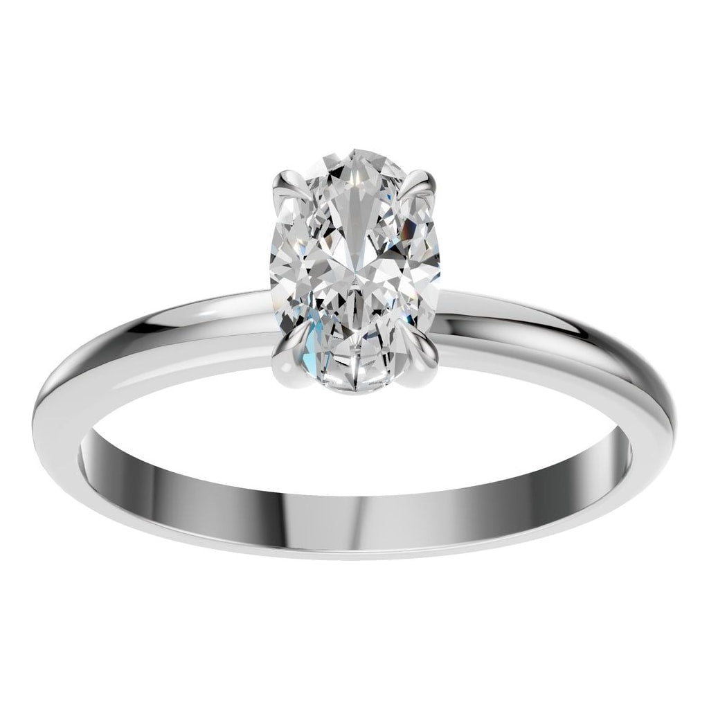 RI-5383 White Gold Ring SET - Front View