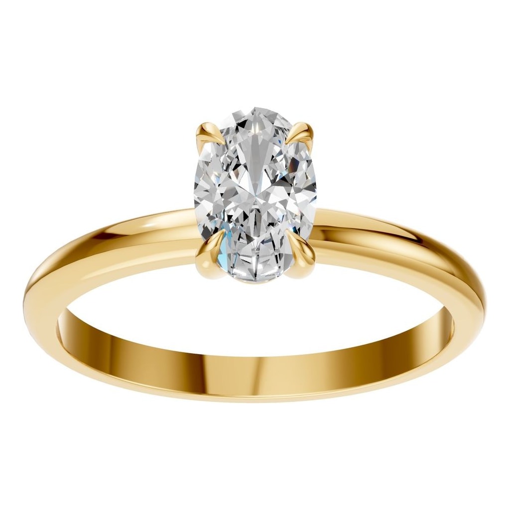 RI-5383 Yellow Gold Ring SET - Front View