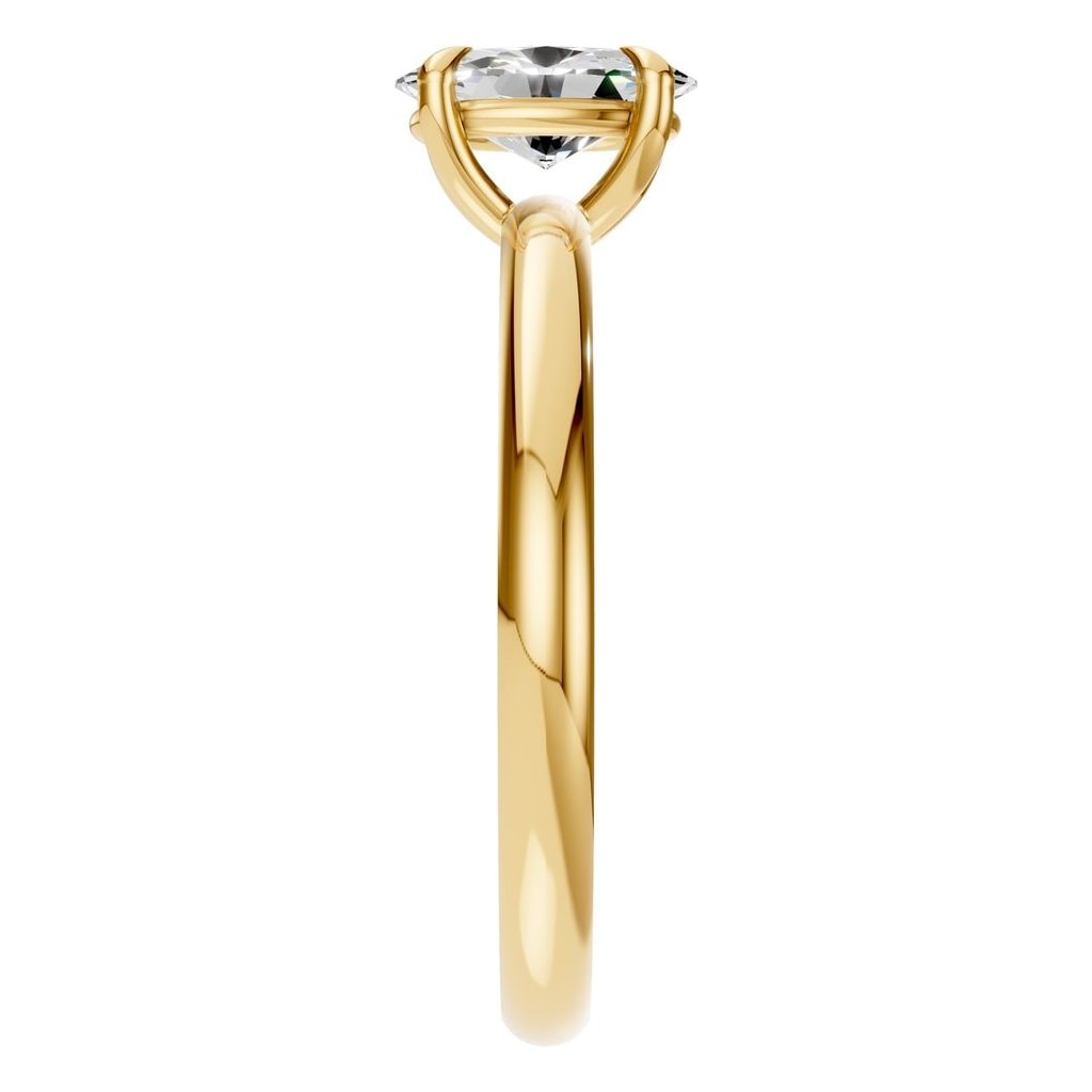 RI-5383 Yellow Gold Ring SET - Side View