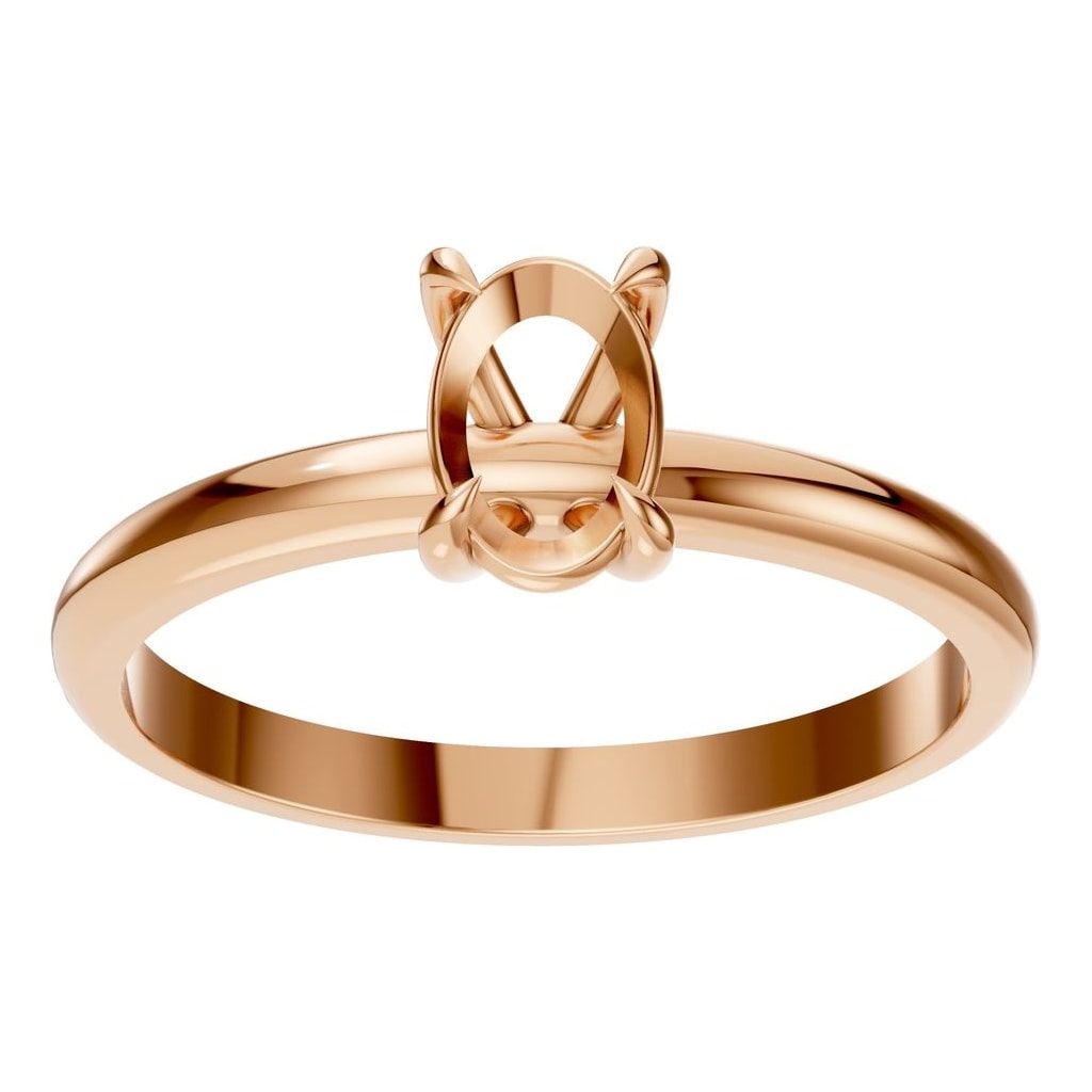 RI-5383 Rose Gold Ring UNSET - Front View