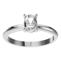 RI-5383 White Gold Ring UNSET - Front View