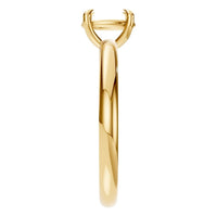 RI-5383 Yellow Gold Ring UNSET - Side View