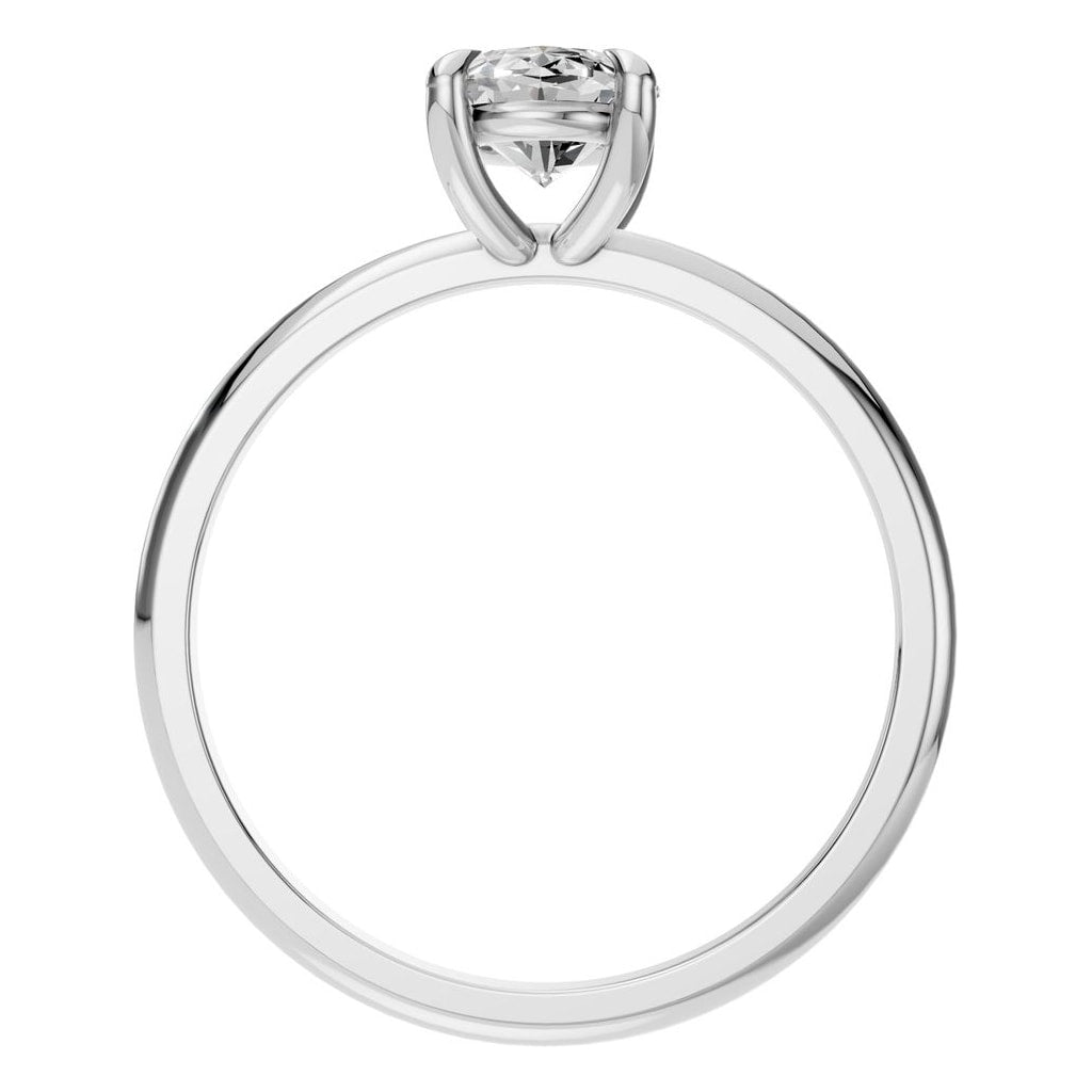 RI-5383 White Gold Ring SET - Top View
