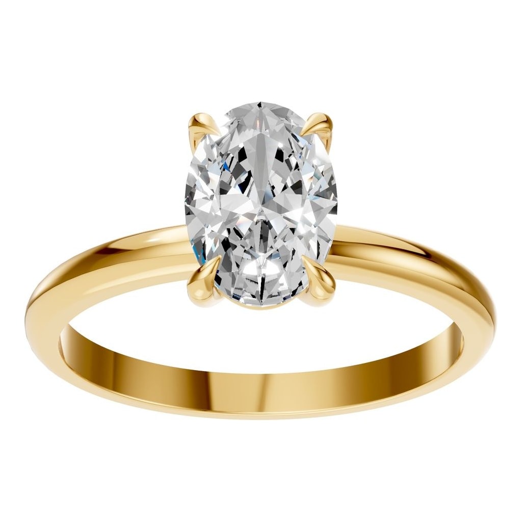 RI-5383 Yellow Gold Ring SET - Front View