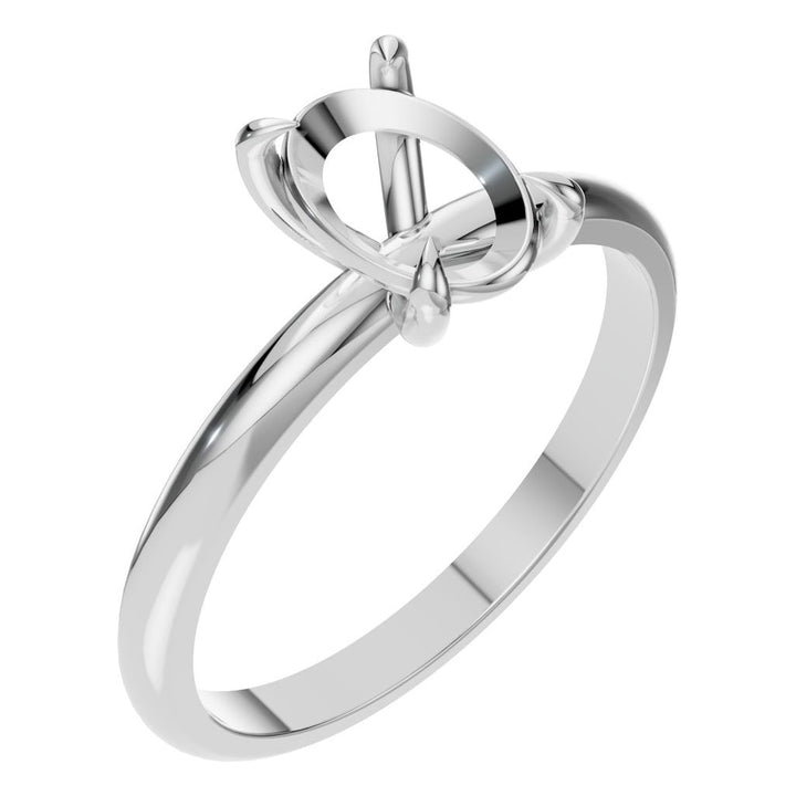 Solitaire Ring Mounting - Oval 8x5.5mm