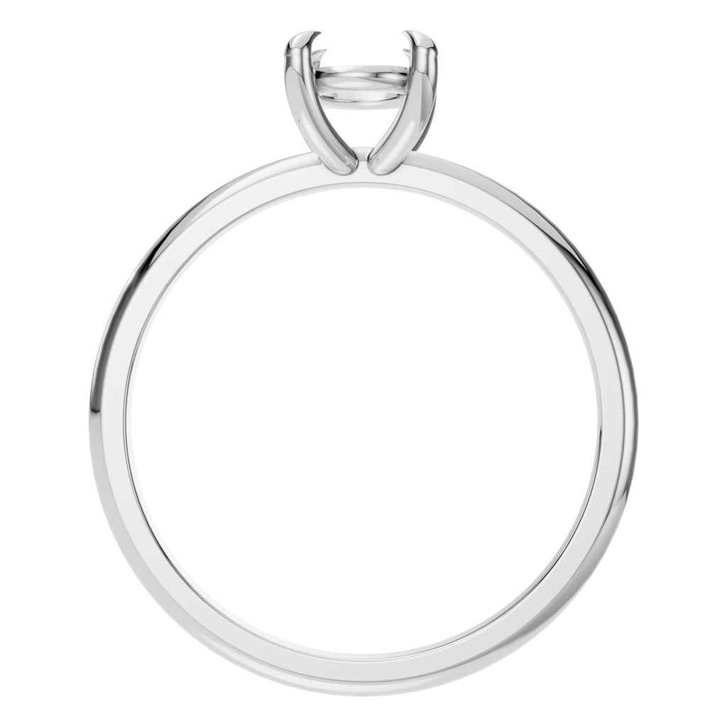 RI-5383 White Gold Ring UNSET - Top View
