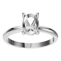 RI-5383 White Gold Ring UNSET - Front View