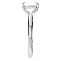 RI-5383 White Gold Ring UNSET - Side View