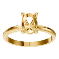 RI-5383 Yellow Gold Ring UNSET - Front View