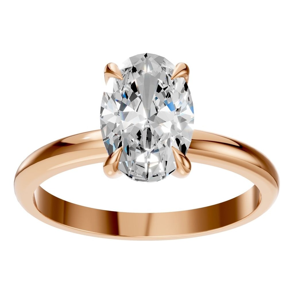 RI-5383 Rose Gold Ring SET - Front View