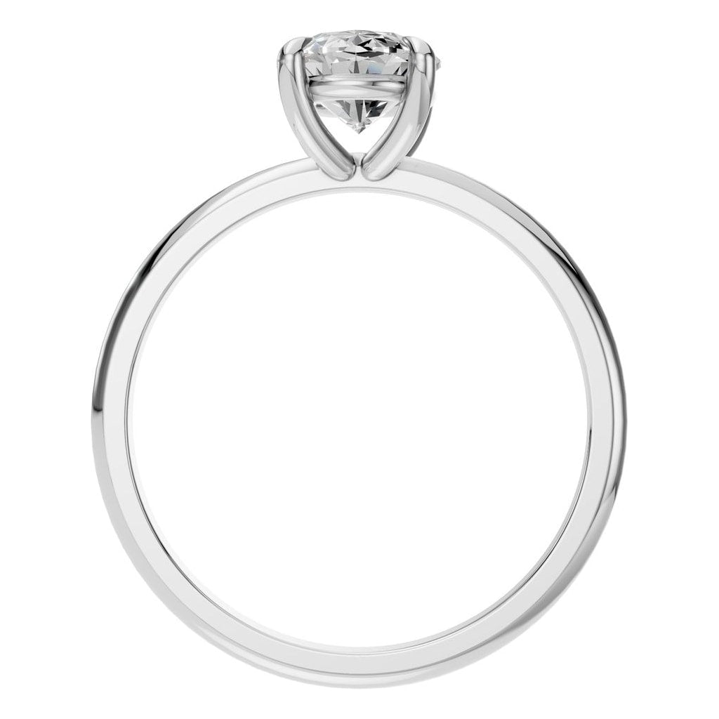 RI-5383 White Gold Ring SET - Top View