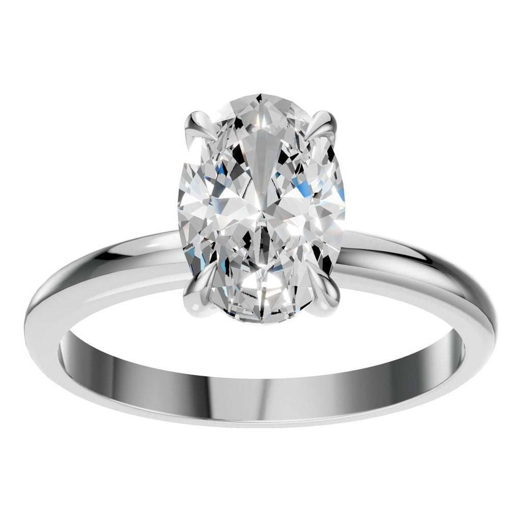 RI-5383 White Gold Ring SET - Front View