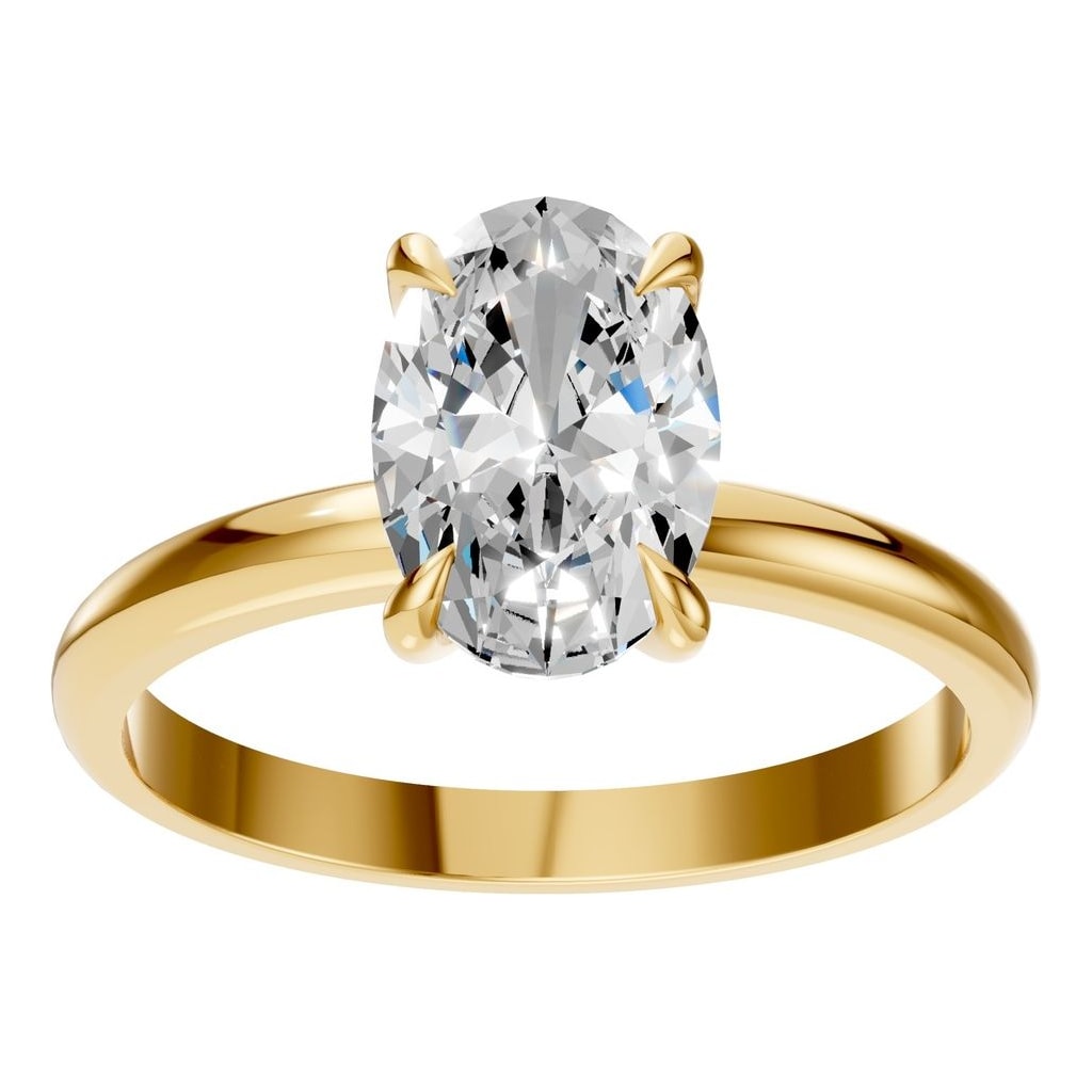 RI-5383 Yellow Gold Ring SET - Front View