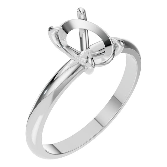 RI-5383 White Gold Ring UNSET - Main View