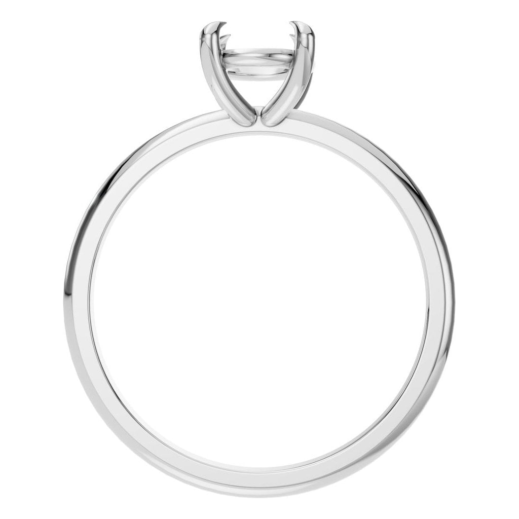 RI-5383 White Gold Ring UNSET - Top View