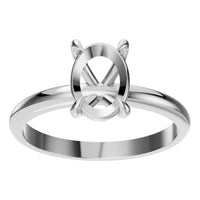 RI-5383 White Gold Ring UNSET - Front View