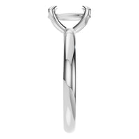 RI-5383 White Gold Ring UNSET - Side View