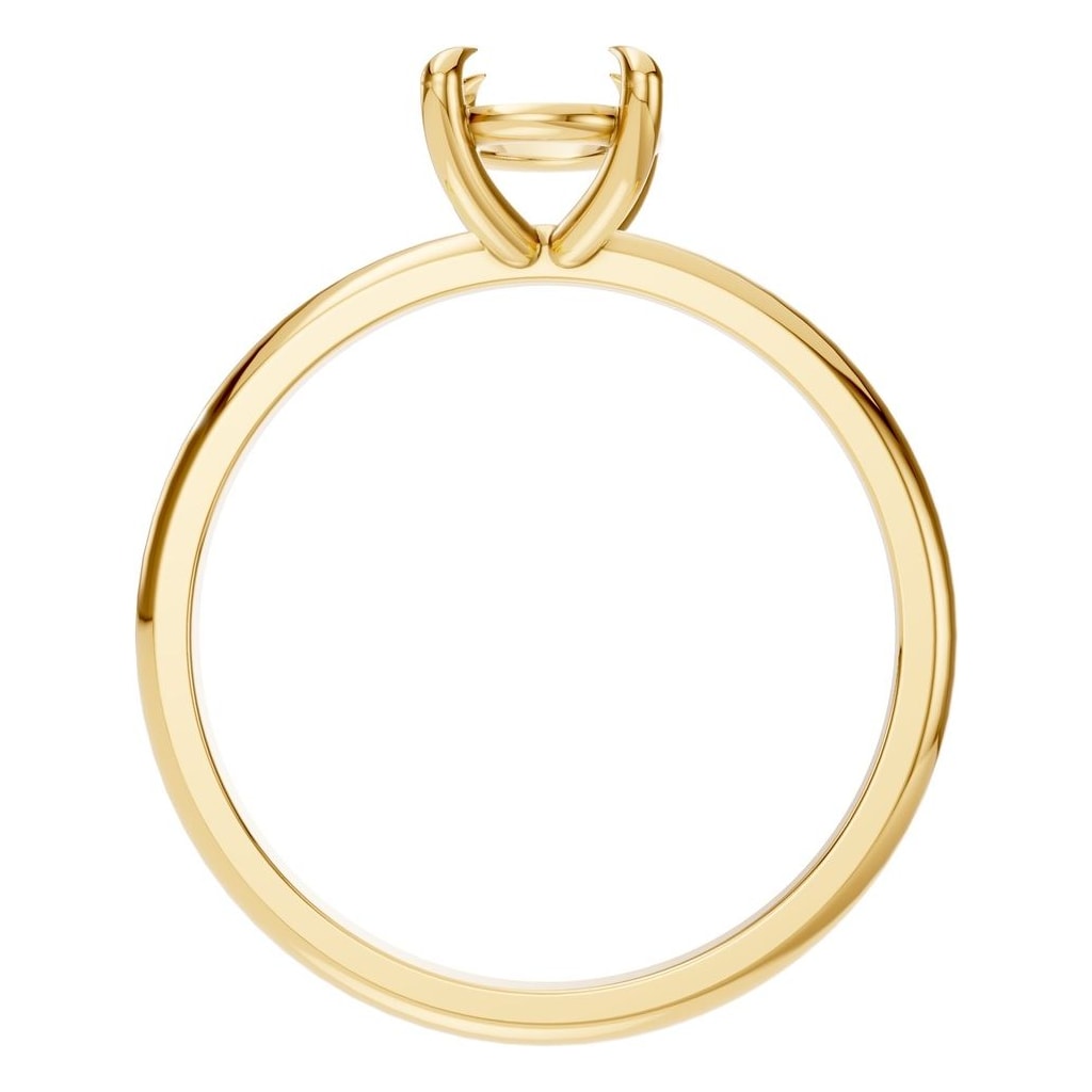 RI-5383 Yellow Gold Ring UNSET - Top View