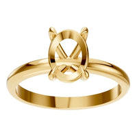 RI-5383 Yellow Gold Ring UNSET - Front View