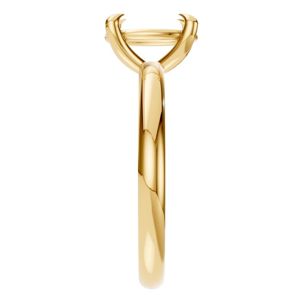 RI-5383 Yellow Gold Ring UNSET - Side View
