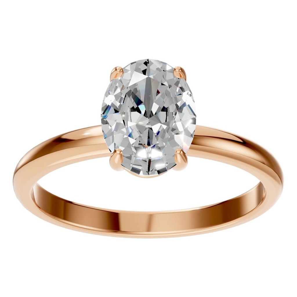 RI-5383 Rose Gold Ring SET - Front View
