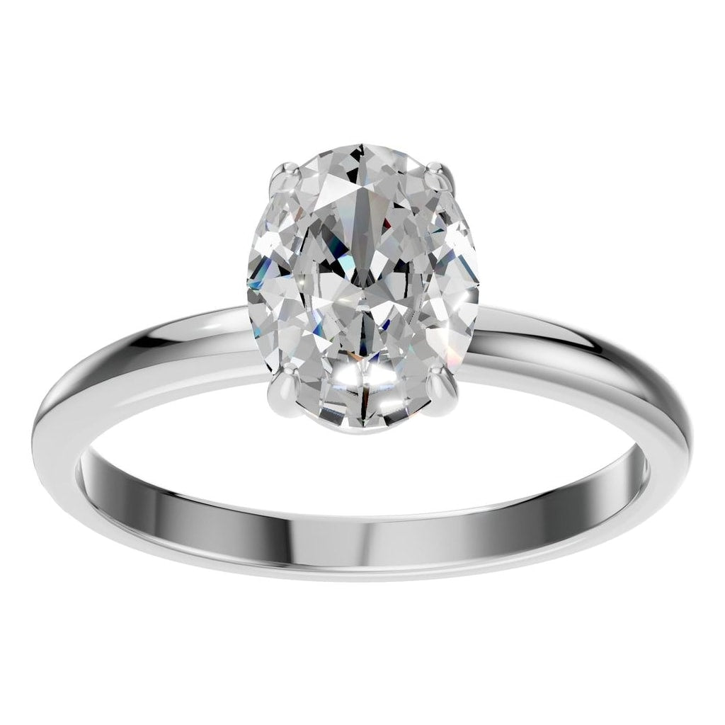 RI-5383 White Gold Ring SET - Front View