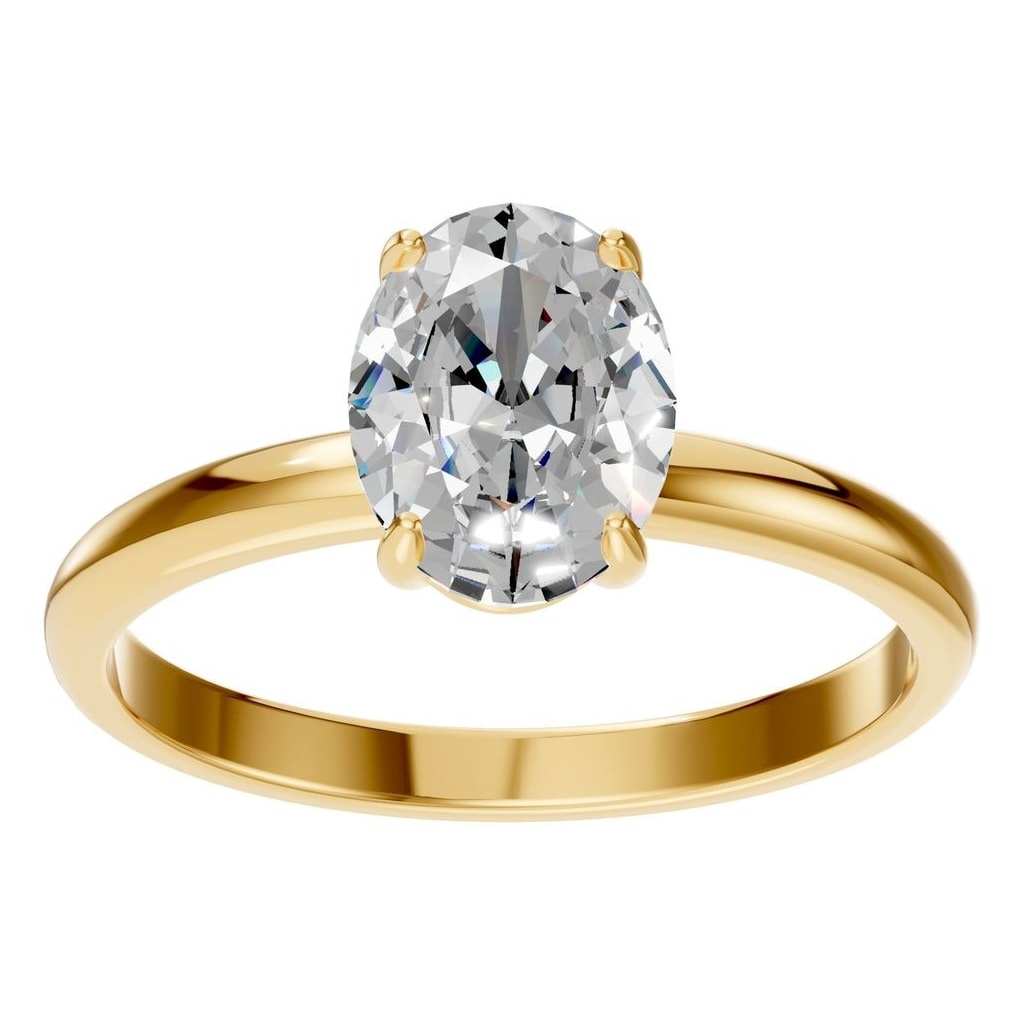 RI-5383 Yellow Gold Ring SET - Front View