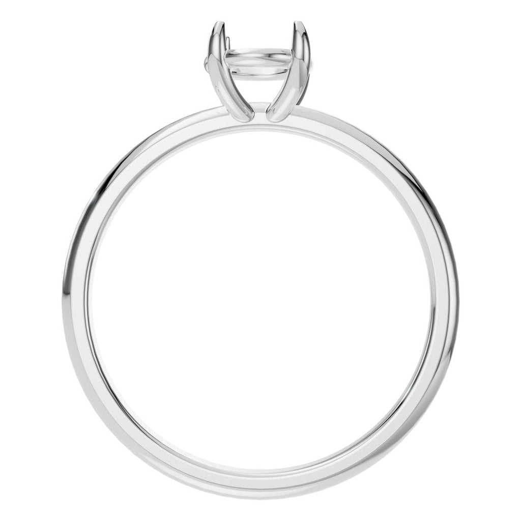 RI-5383 White Gold Ring UNSET - Top View