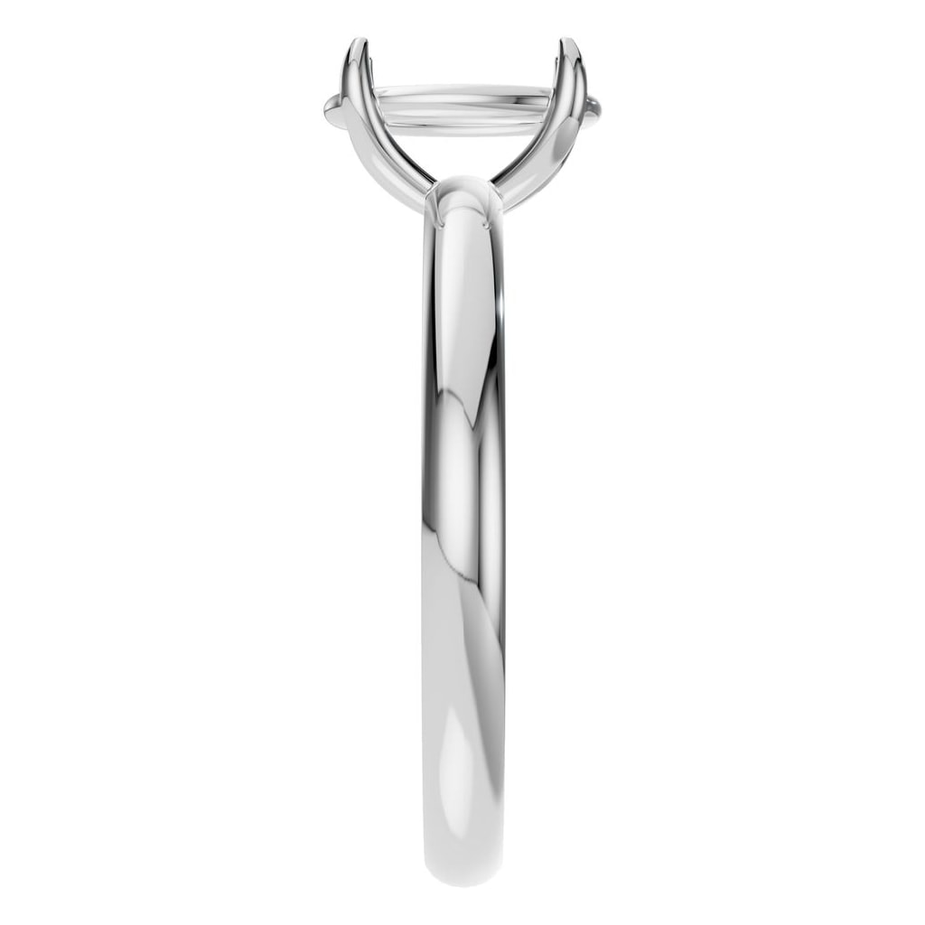 RI-5383 White Gold Ring UNSET - Side View