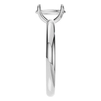 RI-5383 White Gold Ring UNSET - Side View