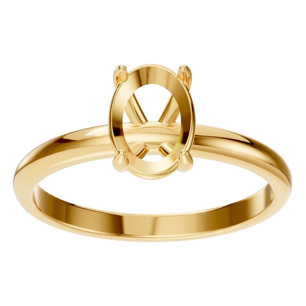 RI-5383 Yellow Gold Ring UNSET - Front View