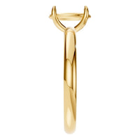 RI-5383 Yellow Gold Ring UNSET - Side View