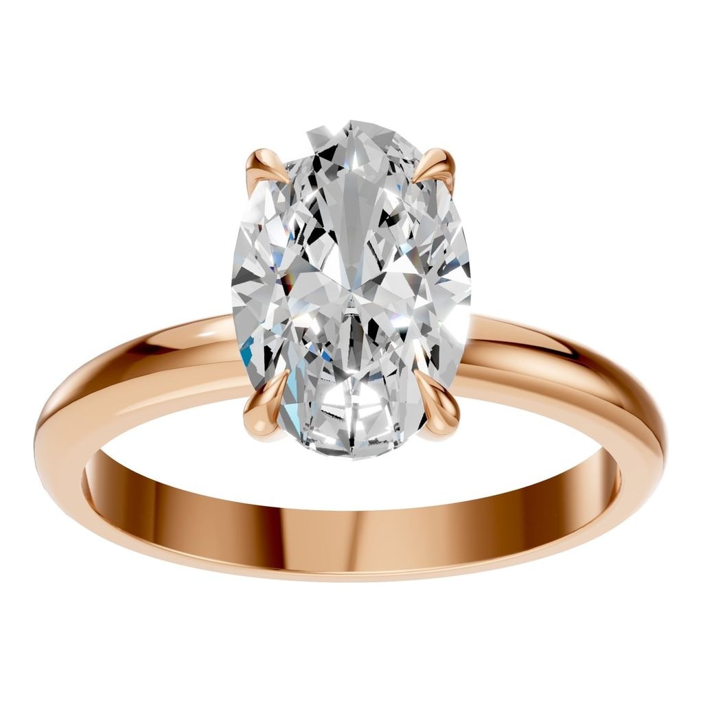RI-5383 Rose Gold Ring SET - Front View