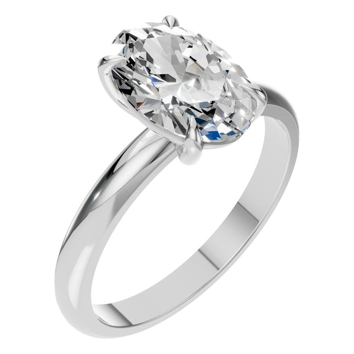 Solitaire Ring Mounting - Oval 10x6.5mm