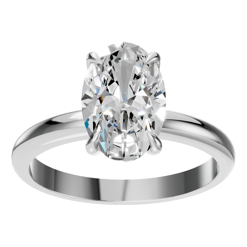 RI-5383 White Gold Ring SET - Front View