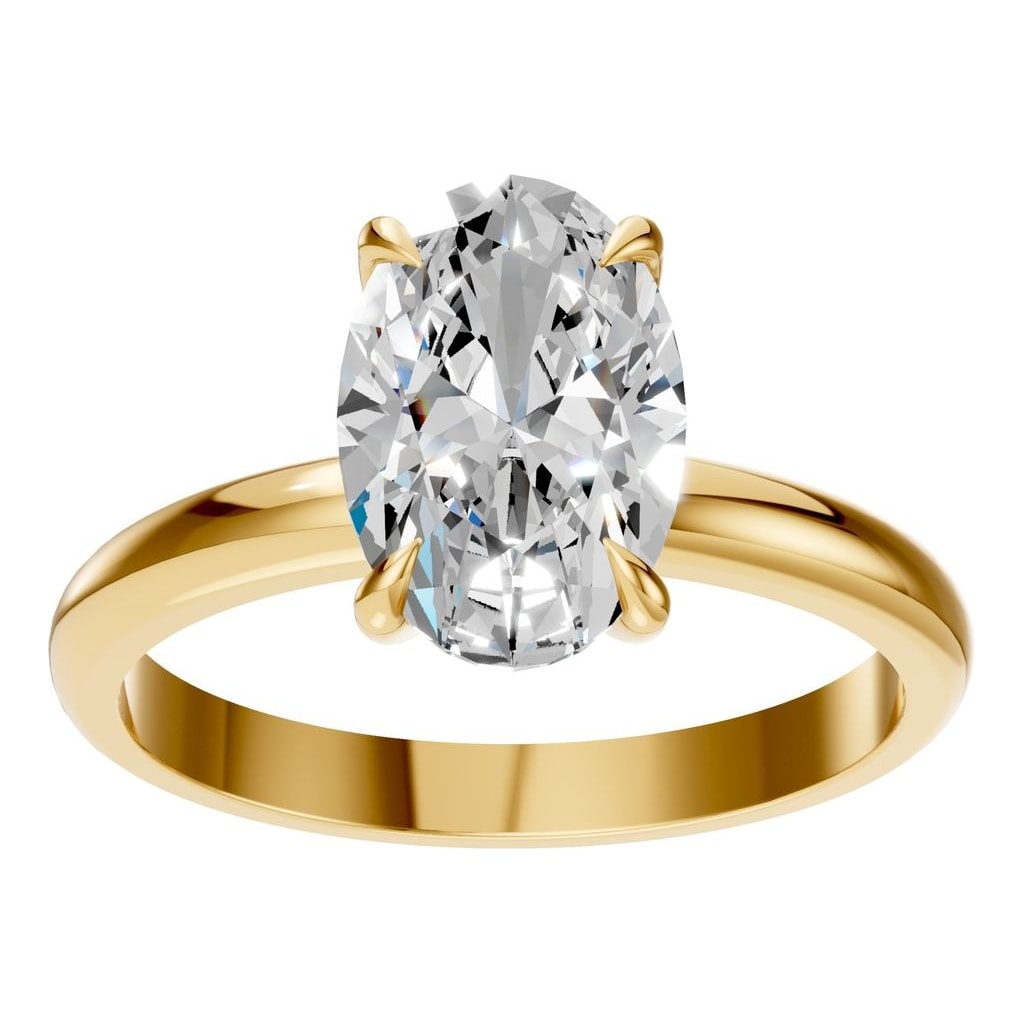 RI-5383 Yellow Gold Ring SET - Front View