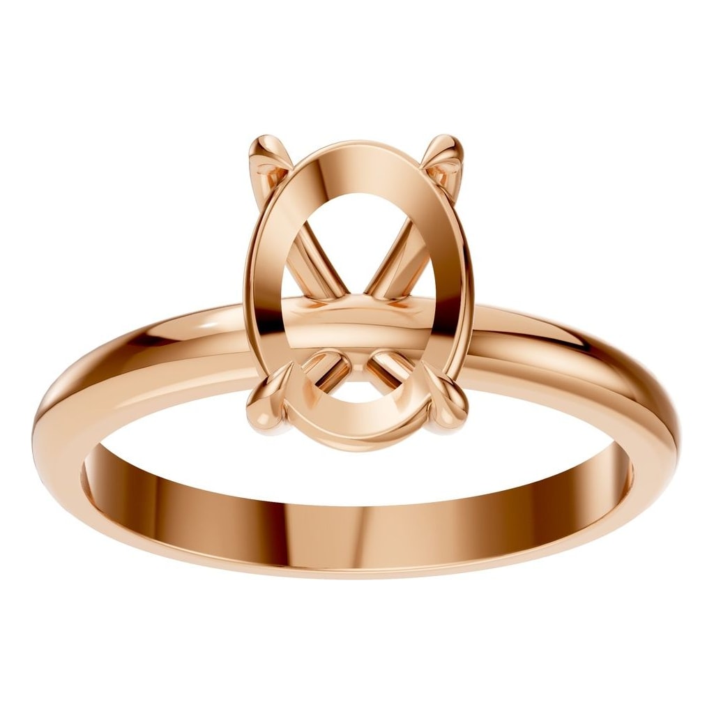 RI-5383 Rose Gold Ring UNSET - Front View