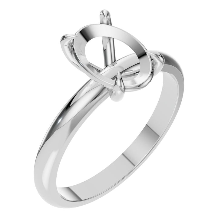 Solitaire Ring Mounting - Oval 10x6.5mm