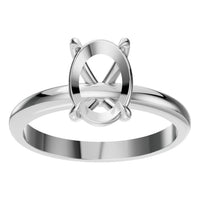 RI-5383 White Gold Ring UNSET - Front View