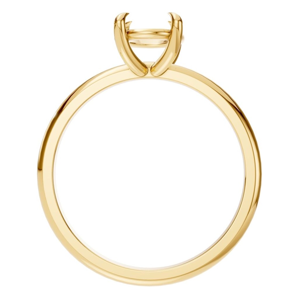RI-5383 Yellow Gold Ring UNSET - Top View