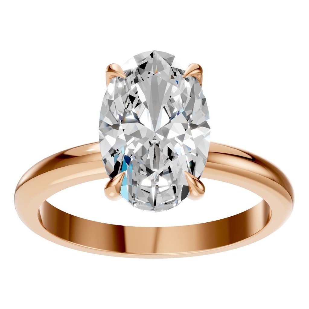 RI-5383 Rose Gold Ring SET - Front View