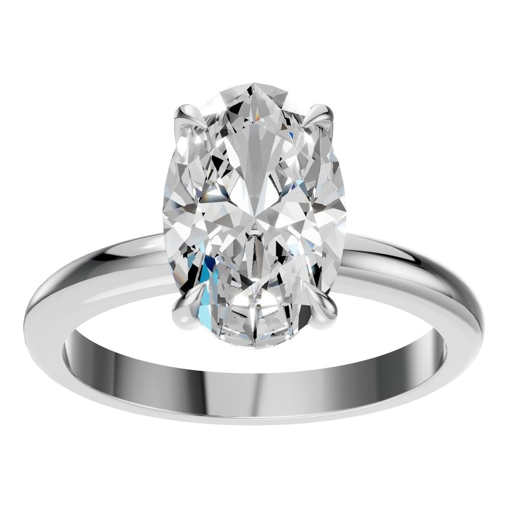 RI-5383 White Gold Ring SET - Front View