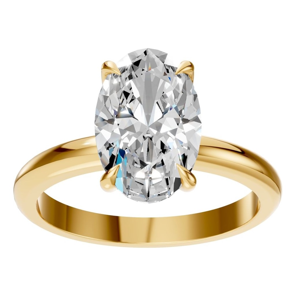 RI-5383 Yellow Gold Ring SET - Front View